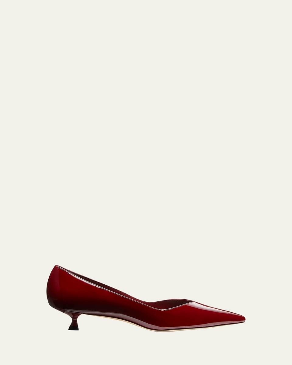 Eva Patent Kitten-Heel Pumps